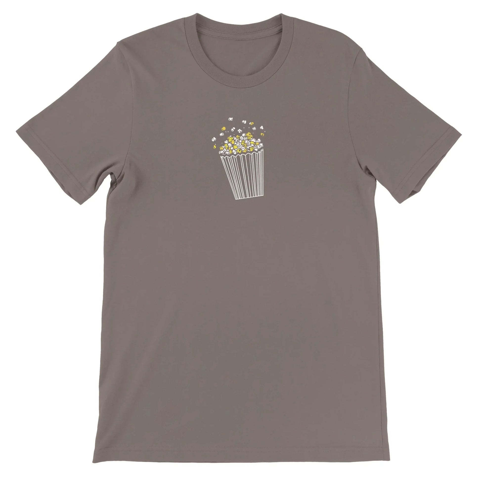 Brown Theme Park Shirt with a popcorn in a minimalistic design