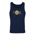 Navy blue tank top with 'Sunshine State of Mind' and palm graphic print
