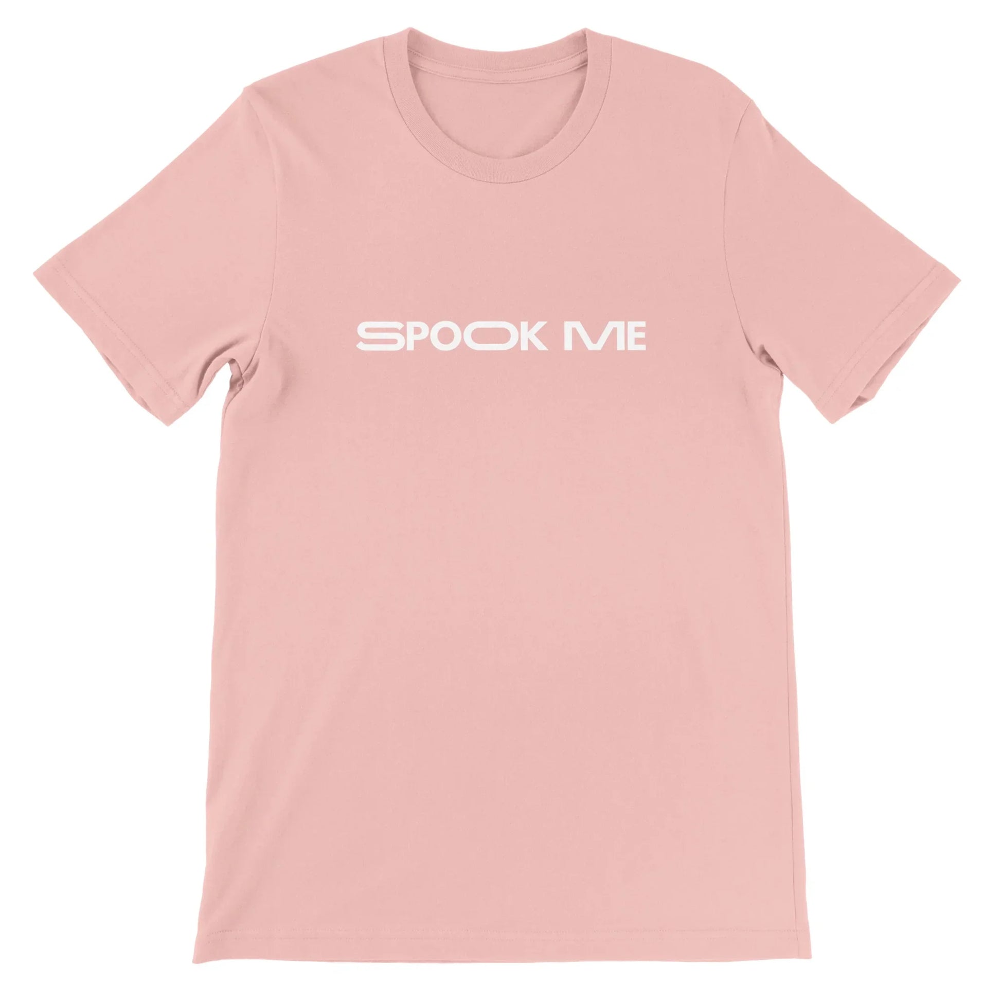 Pink Spooky Season Theme Park Short with “Spook Me” in a minimalistic design