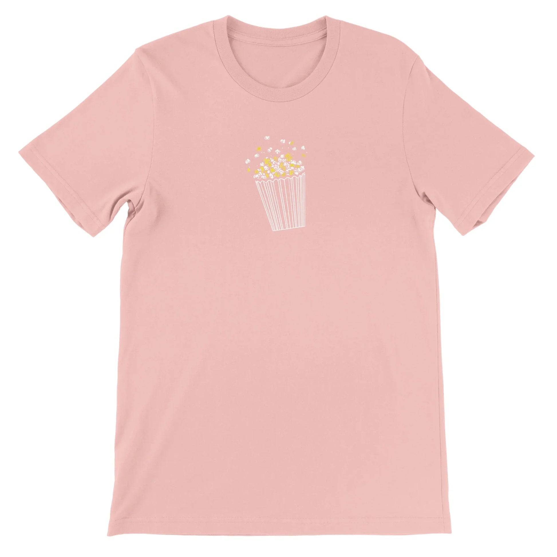 Pink Theme Park Shirt with a popcorn in a minimalistic design
